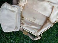Thumbnail for 1950’s Champagne Floral Embroidery Purse by Trinity