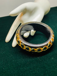 Thumbnail for Black and Gold Chain Bangle