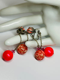 Thumbnail for Pink Rose Earrings