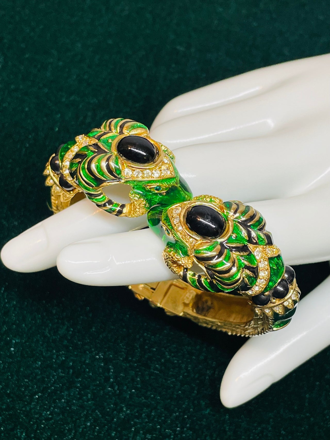 Craft Green and Black Ram Head Bracelet