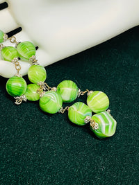Thumbnail for 1960’s Green Czech Glass Beaded Necklace