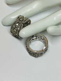 Thumbnail for Silver Rhinestone Hoops