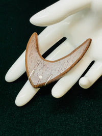 Thumbnail for Wood Boomerang Brooch