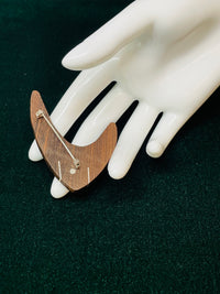 Thumbnail for Wood Boomerang Brooch