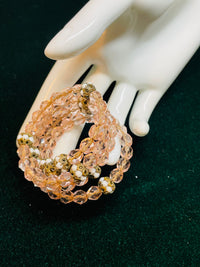 Thumbnail for 1940’s Pink Coil Beaded Bracelet