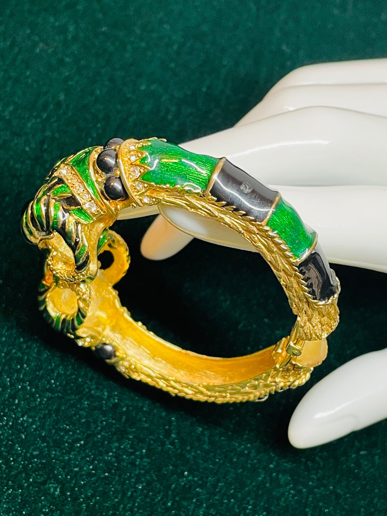 Craft Green and Black Ram Head Bracelet