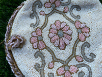 Thumbnail for White &Pink Antique Beaded Purse