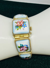 Thumbnail for Enamel Floral Watch