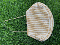 Thumbnail for Champagne & White Beaded Handbag Made in France for Neiman Marcus