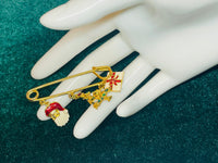 Thumbnail for Avon Holiday Safety Pin Brooch