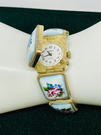 Thumbnail for Enamel Floral Watch