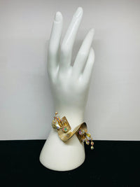 Thumbnail for 1960’s 3D Gold and AB Rhinestone Bracelet