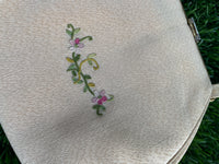 Thumbnail for 1950’s Champagne Floral Embroidery Purse by Trinity