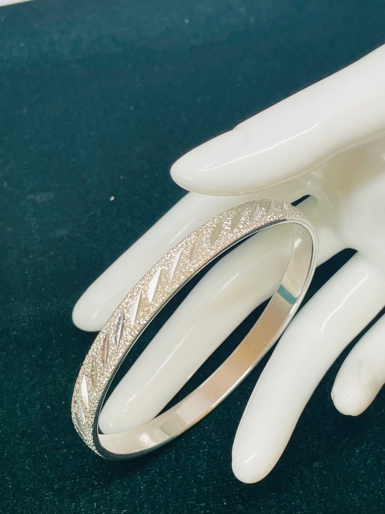 Monet Silver Glitter Bangle