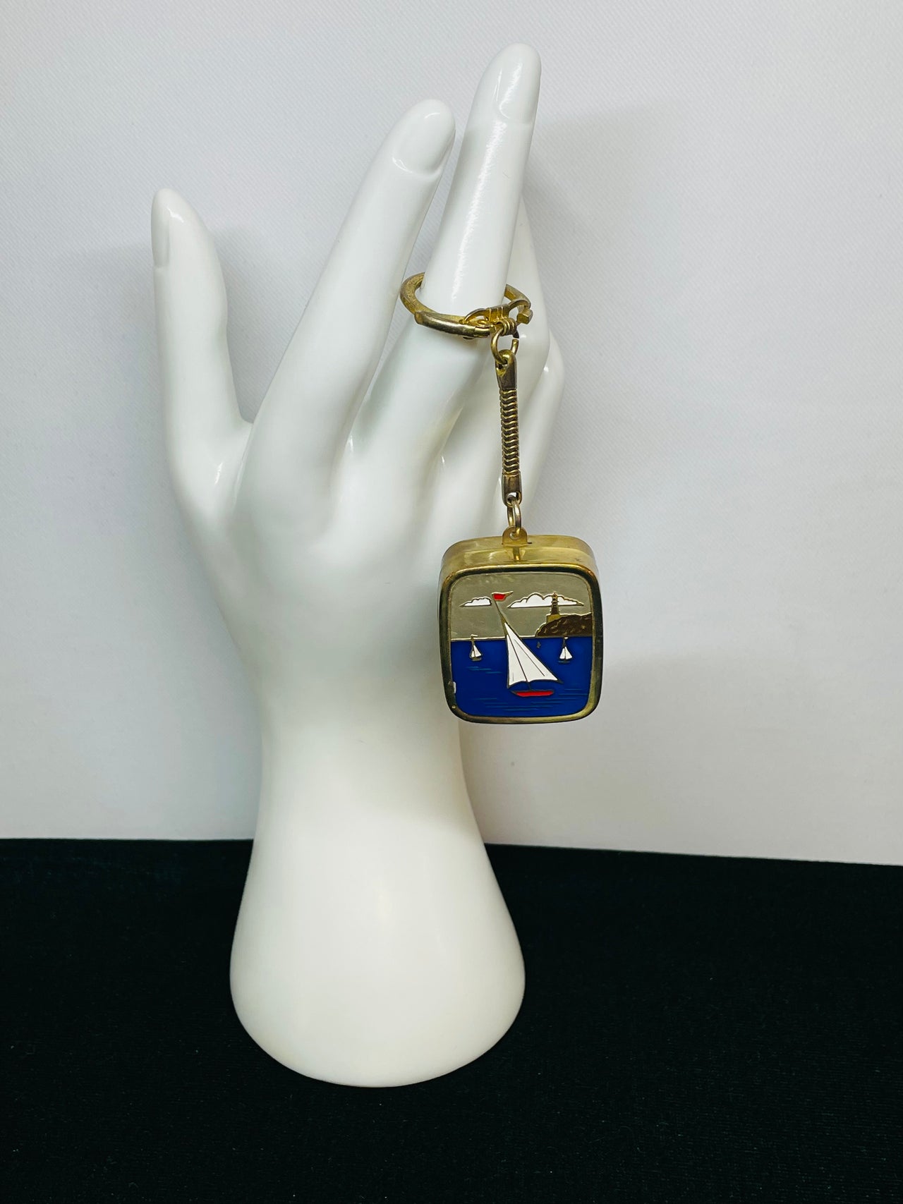 Sail Boat Music Box Keychain