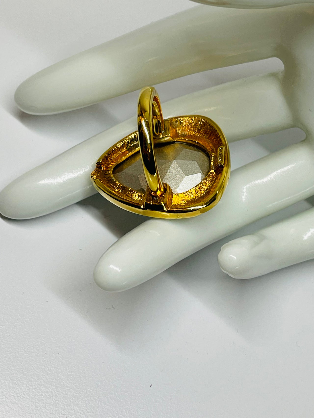 Craft Huge Pear Shape Rhinestone Ring