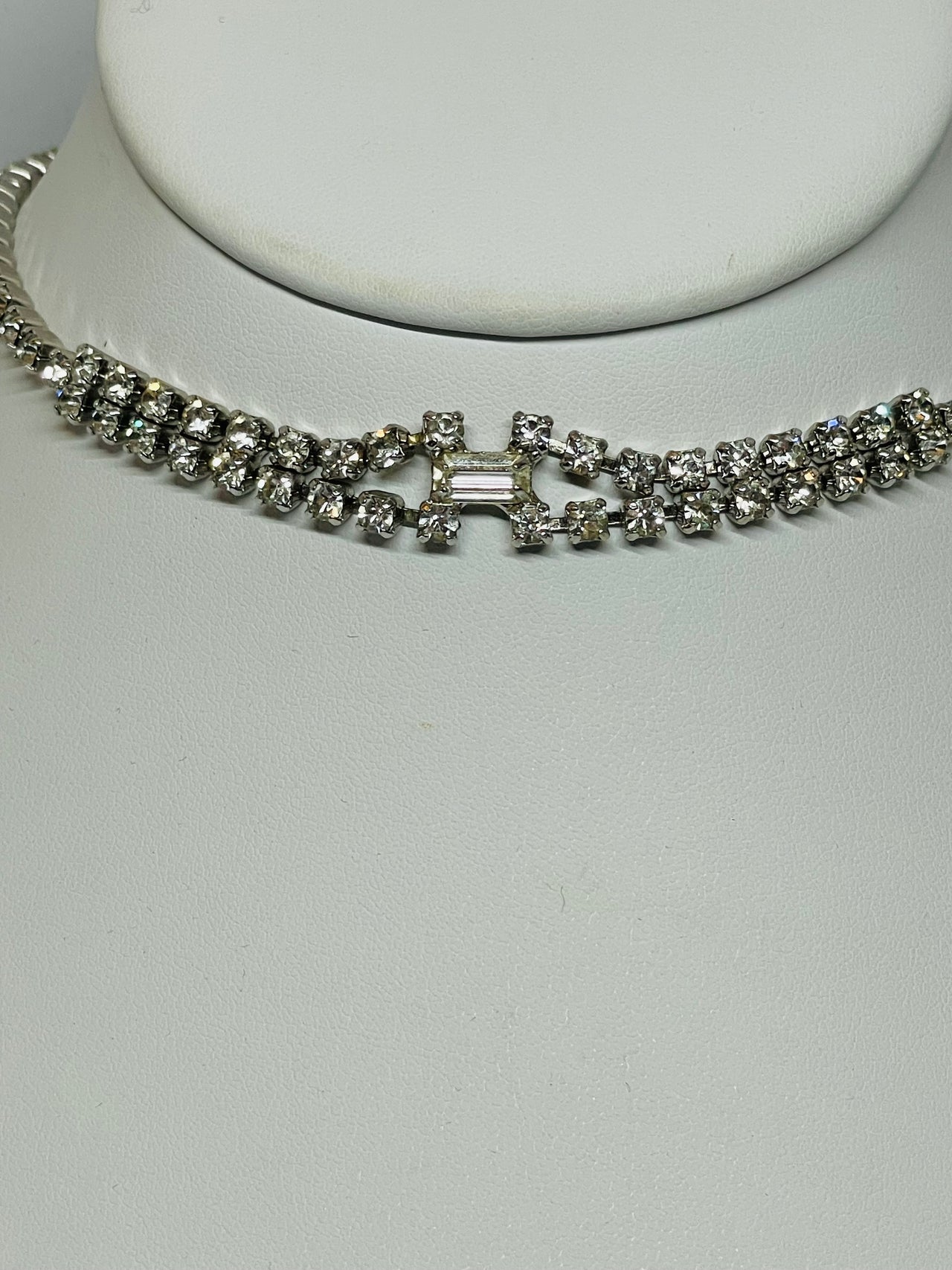 Silver Rhinestone Choker