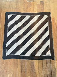Thumbnail for Vera Sheer Black and White Striped Scarf