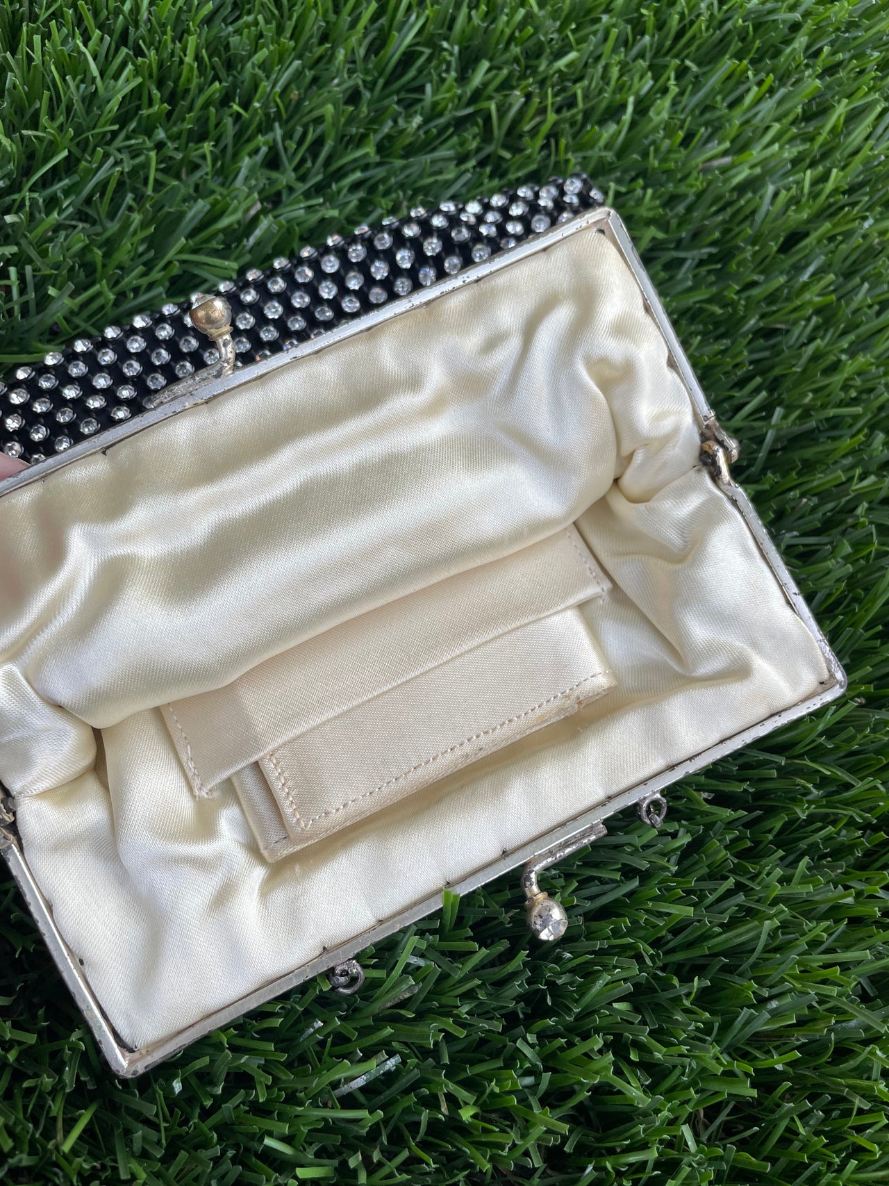 Antique Black Rhinestone Handbag