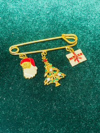 Thumbnail for Avon Holiday Safety Pin Brooch