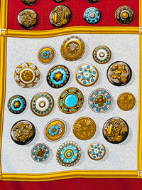 Thumbnail for Kieselstein-cord Italian Silk Button Scarf