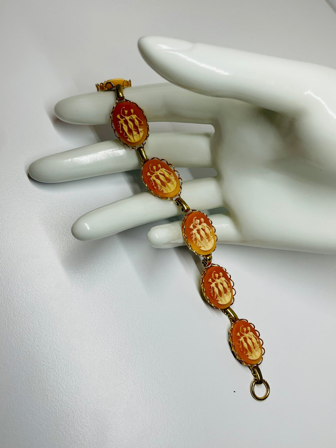 Three Goddesses Pink and Gold Bracelet