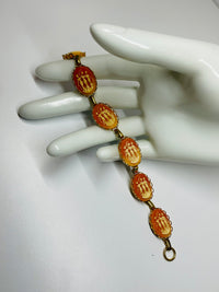 Thumbnail for Three Goddesses Pink and Gold Bracelet