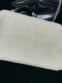 Thumbnail for 1960’s Small White Beaded Clutch