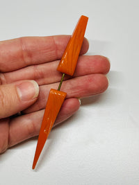 Thumbnail for Bakelite Orange Brooch Devil's Details 