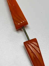 Thumbnail for Bakelite Orange Brooch Devil's Details 