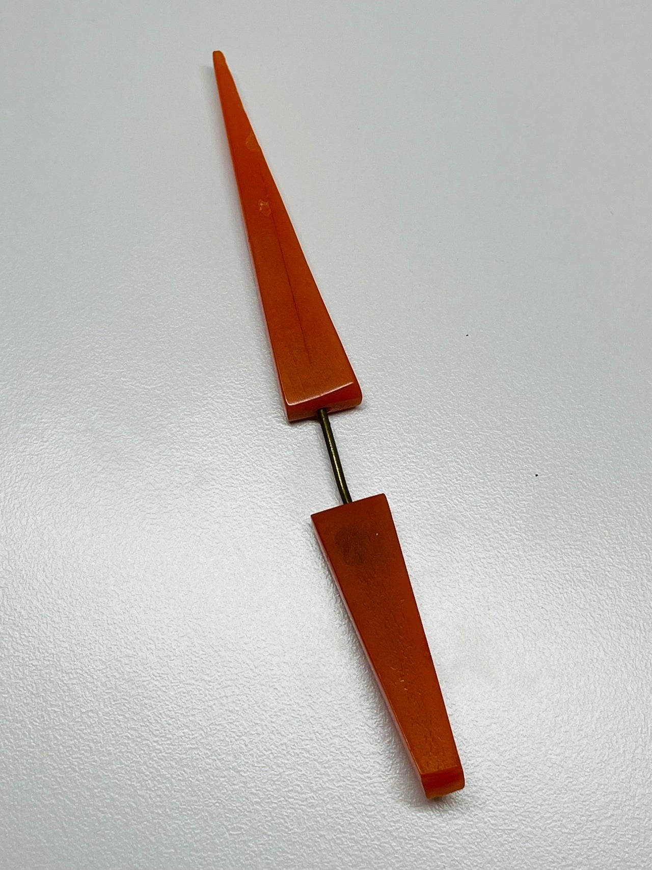 Bakelite Orange Brooch Devil's Details 