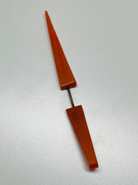 Thumbnail for Bakelite Orange Brooch Devil's Details 