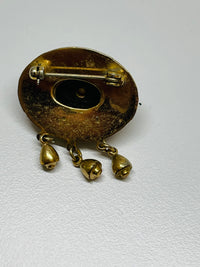 Thumbnail for Black, Gold, and Pearl Brooch Devil's Details 