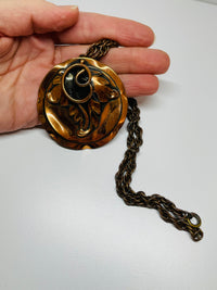 Thumbnail for Copper Leaf Necklace Devil's Details 