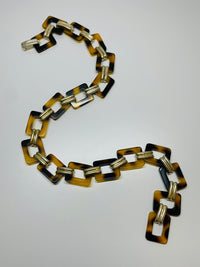 Thumbnail for Faux Tortoise Rectangle Necklace Devil's Details 