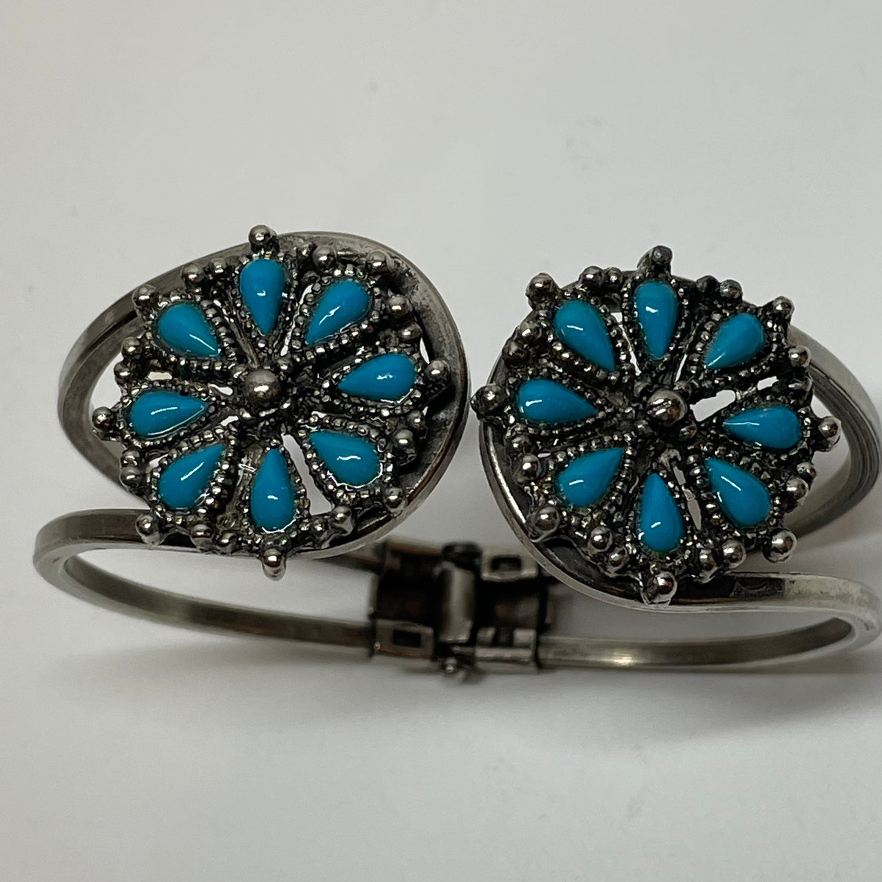 Faux Turquoise Hinge Bracelet Bloomers and Frocks 