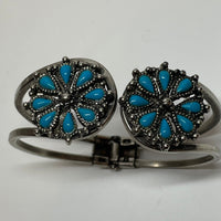 Thumbnail for Faux Turquoise Hinge Bracelet Bloomers and Frocks 