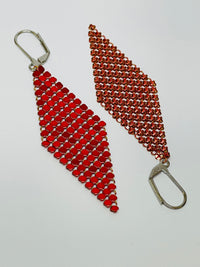 Thumbnail for Ferrara Red Mesh Earrings Devil's Details 