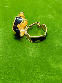 Thumbnail for Gold and Black Cuff and Hoops Set Devil's Details 