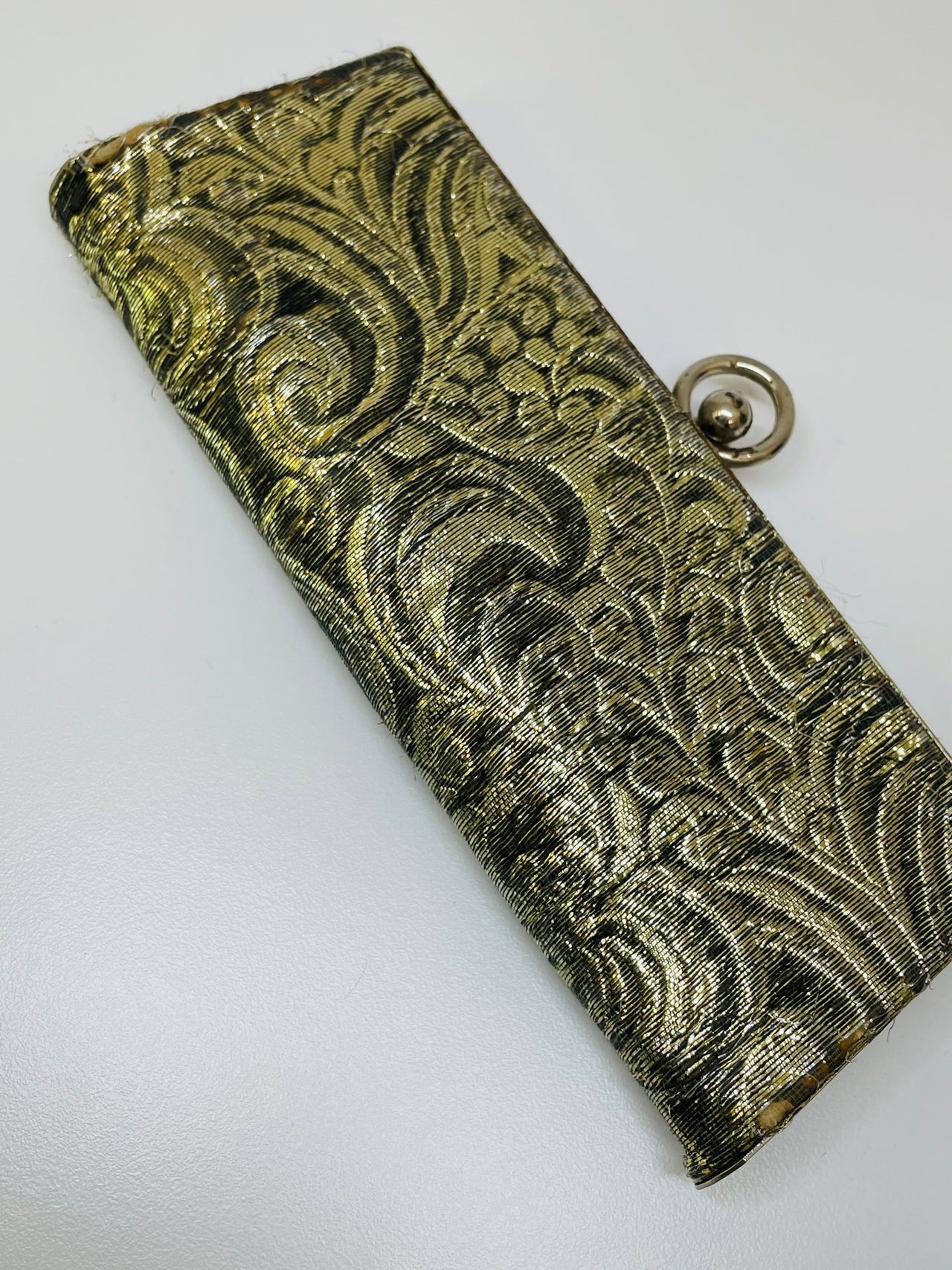 Gold and Black Swirl Fabric Case Devil's Details 