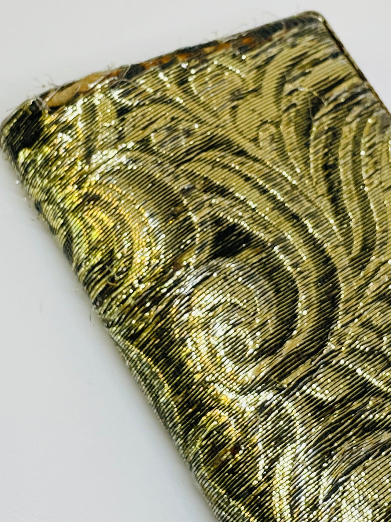 Gold and Black Swirl Fabric Case Devil's Details 