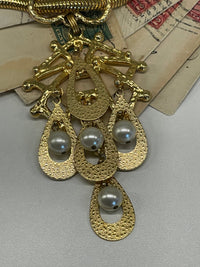 Thumbnail for Gold and Pearl Dangle Necklace Bloomers and Frocks 