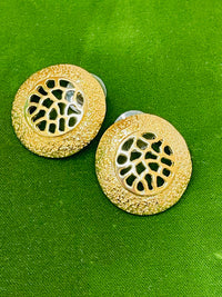 Thumbnail for Gold Cut Out Discs Earrings Devil's Details 