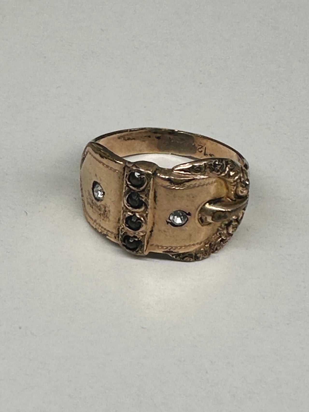 Gold Filled Buckle Ring Devil's Details 