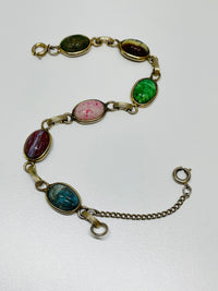 Thumbnail for Gold Filled Scarab Bracelet Devil's Details 