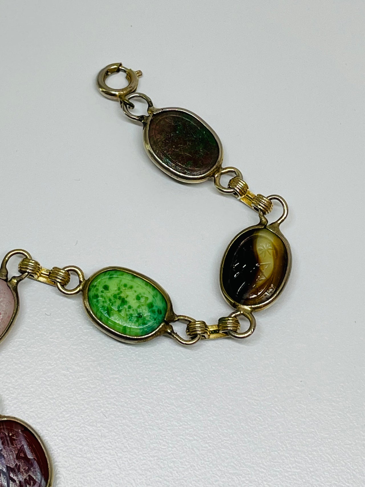 Gold Filled Scarab Bracelet Devil's Details 