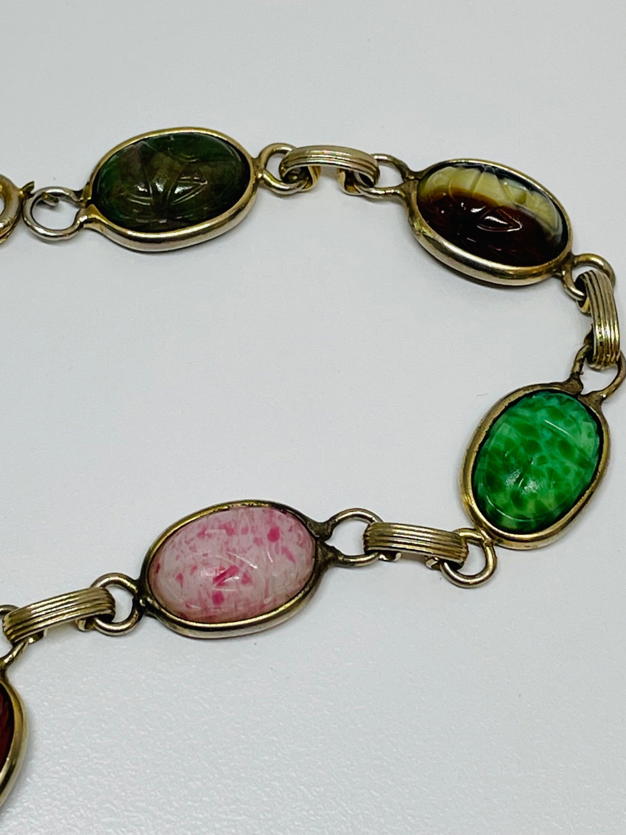 Gold Filled Scarab Bracelet Devil's Details 