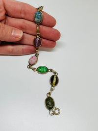 Thumbnail for Gold Filled Scarab Bracelet Devil's Details 