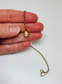 Thumbnail for Gold Filled Tiny Cameo Pendant Devil's Details 