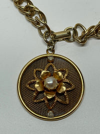 Thumbnail for Gold Flower Mesh Dangle Bracelet Bloomers and Frocks 